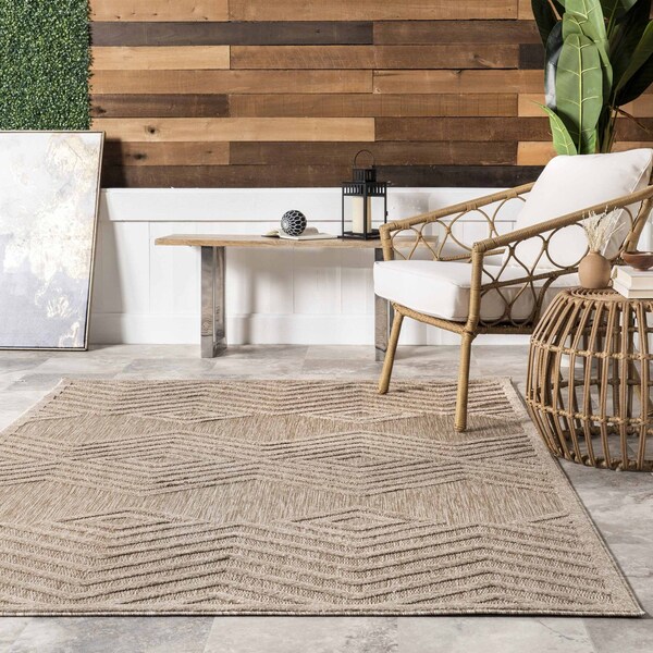 Peri Geometric Tetris Indoor/Outdoor Area Rug 5ft 3in X 7ft 7in